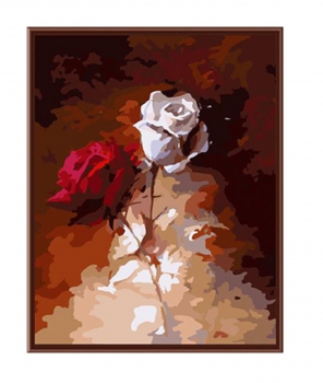 Malen nach Zahlen für Erwachsene XXL von Nasos Rose abstrakt G307 65x50 cm 
