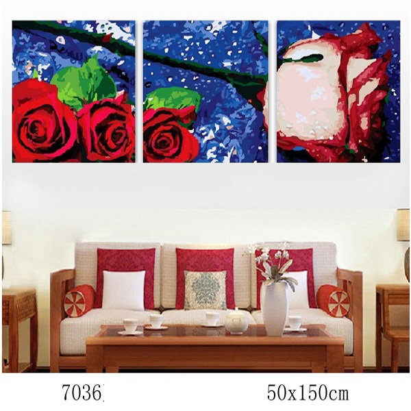 Malen nach Zahlen für Erwachsene XXL von Nasos Rose abstrakt G307 65x50 cm 